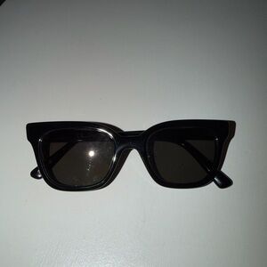 Madewell Black Rectangular Cat-Eye Sunglasses